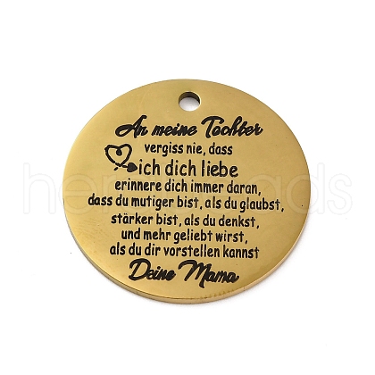 201 Stainless Steel Pendants STAS-R002-01G-08-1