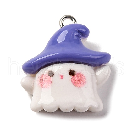 Halloween Theme Opaque Resin Pendants RESI-D075-04A-1
