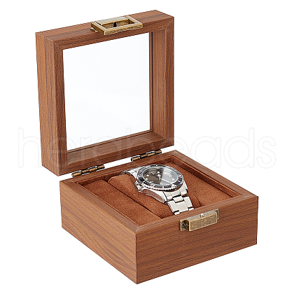 Square Wood Watch Storage Boxes CON-WH0089-36-1