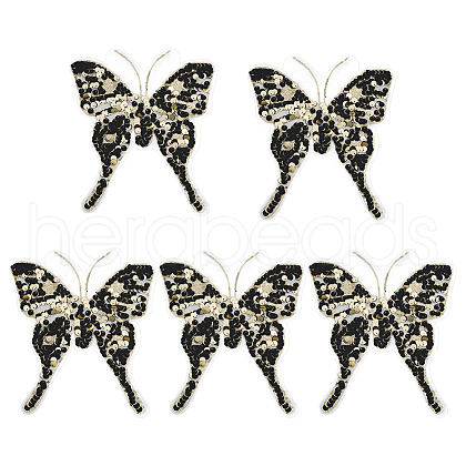Paillette and Grenadine Butterfly Cabochons FIND-WH0139-353-1
