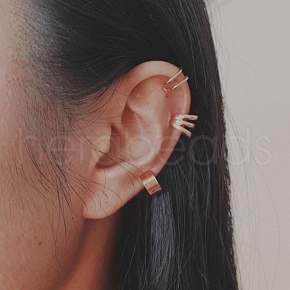 3 Pcs Alloy Cuff Earrings for Women WG0D93E-33-1