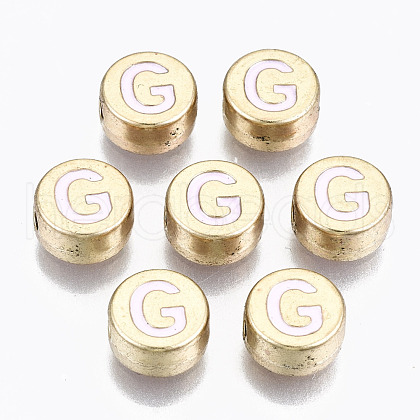 Alloy Enamel Beads ENAM-S122-029G-RS-1