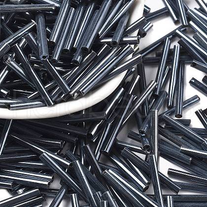 Glass Bugle Beads SEED-R028-2x20-A01-1
