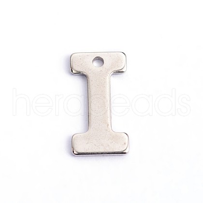 Tarnish Resistant 304 Stainless Steel Letter Charms STAS-O072-I-1