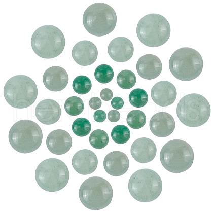 Natural Green Aventurine Cabochons G-GA0001-06-1