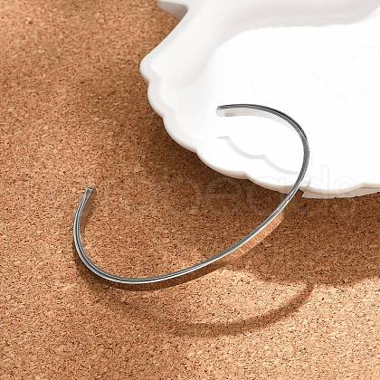 Non-Tarnish 304 Stainless Steel Cuff Bangles X-BJEW-K173-02P-1