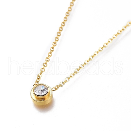 304 Stainless Steel Pendant Necklaces NJEW-I240-23G-1
