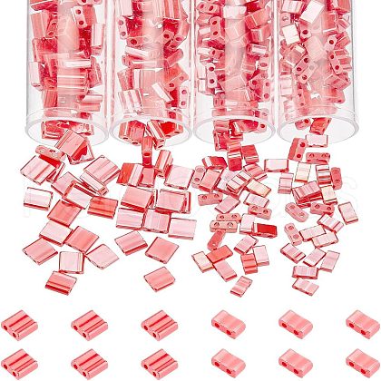  452Pcs 2 Style 2-Hole Opaque Glass Seed Beads SEED-NB0001-76-1
