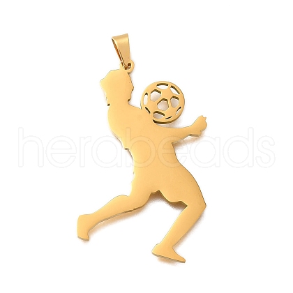 304 Stainless Steel Pendants STAS-S150-06G-1