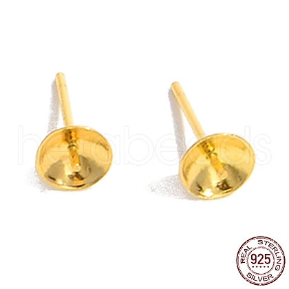925 Sterling Silver Stud Earring Findings STER-Z005-05G-1