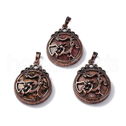Natural Rhodonite Pendants G-A241-02R-10-1