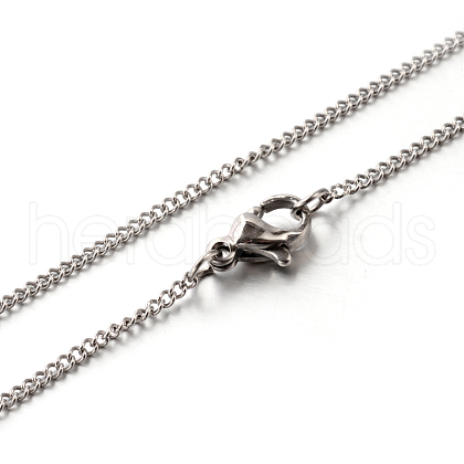 Tarnish Resistant 304 Stainless Steel Twisted Link Chain Necklaces STAS-M174-030P-1