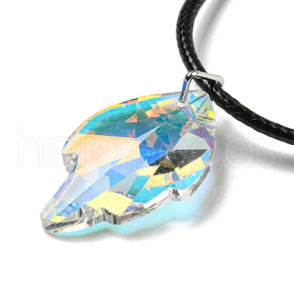 Waxed Cord Necklaces NJEW-P310-02P-01-1