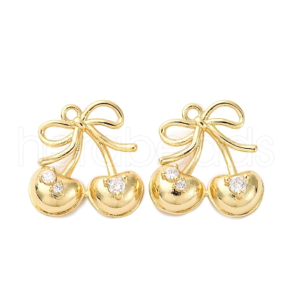 Brass Micro Pave Cubic Zirconia Pendants KK-F895-18B-G-1