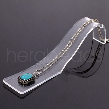 Acrylic Pendant Necklace Jewelry Display Stands PW-WG29580-03-1