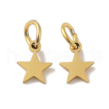 PVD Vacuum Plating 201 Stainless Steel Charms STAS-E217-25A-G-1
