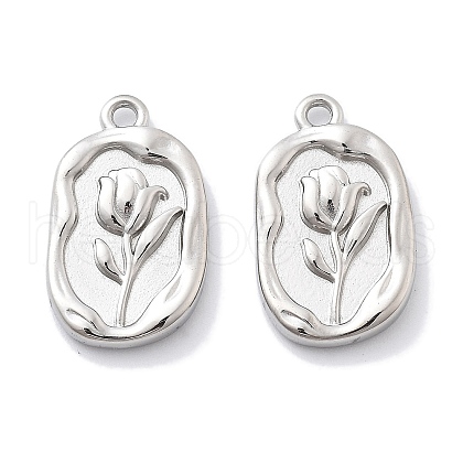 Anti-Tarnish 304 Stainless Steel Pendants STAS-R130-55P-1