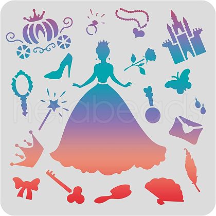 Plastic Reusable Drawing Painting Stencils Templates DIY-WH0172-356-1