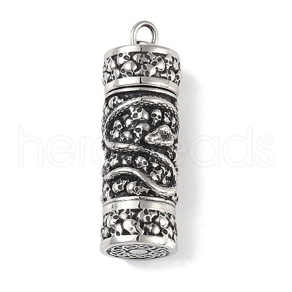 Openable 316 Surgical Stainless Steel Urn Ashes Pendants STAS-E212-29AS-03-1