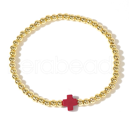 Stainless Steel Bead Stretch Bracelets for Women PB2663-2-1