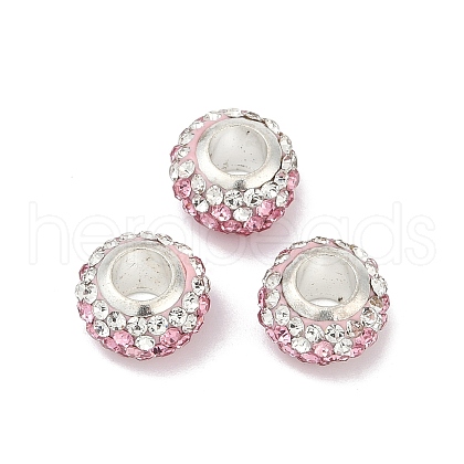 Alloy Rhinestone Clay Pave Beads ALRI-D300-02S-06-1