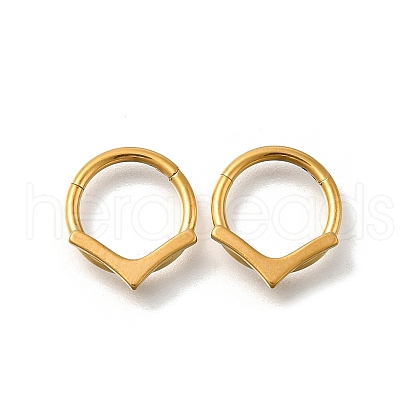 304 Stainless Steel V Shaped Hoop Nose Rings AJEW-D306-07G-1