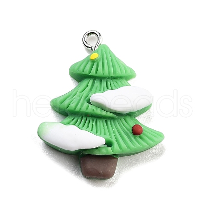 Christmas Theme Opaque Resin Pendants RESI-F054-A09-1