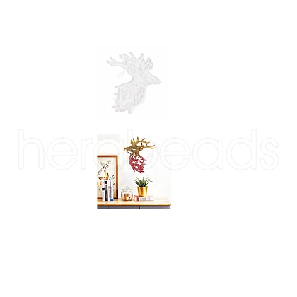 Christmas Reindeer Pendant Silicone Molds DIY-K051-11-1