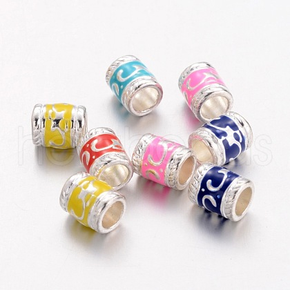 Enamel Alloy European Beads EA8640-S-1