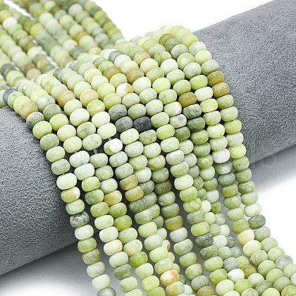 Natural Chinese Jade Beads Strands G-P575-A19-6x4mm-03-1