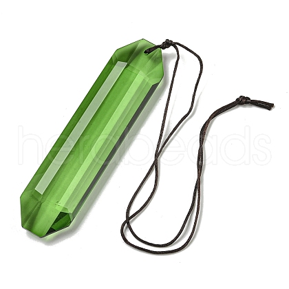 Glass Rectangle Hanging Suncatchers HJEW-P018-C07-1