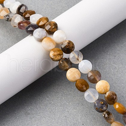Natural Blue Chalcedony Beads Strands G-C179-A47-03-1