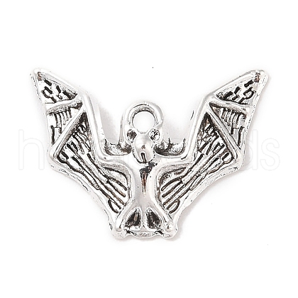 Tibetan Style Alloy Bat Pendants X-TIBEP-Q043-255-RS-1