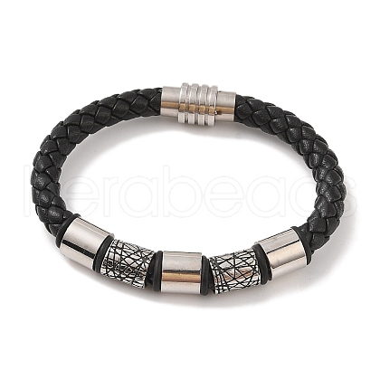 Braided Microfiber Leather Cord Bracelets BJEW-B096-18B-1