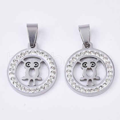 201 Stainless Steel Pendants STAS-N089-47P-1