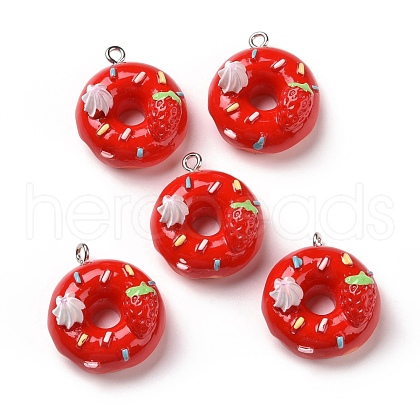 Opaque Resin Pendants RESI-G032-C05-1