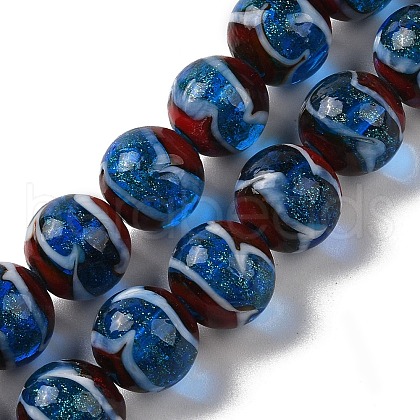 Handmade Lampwork Beads Strands LAMP-P062-02C-1