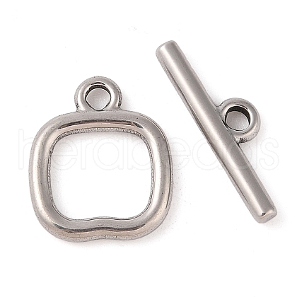 Non-Tarnish 304 Stainless Steel Toggle Clasps STAS-Q324-18P-1