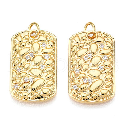 Brass Micro Pave Cubic Zirconia Pendants KK-N254-242G-1