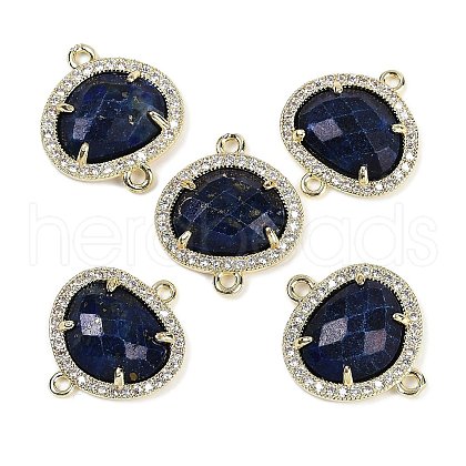 Dyed Natural Lapis Lazuli Faceted Oval Links G-B126-01G-12-1