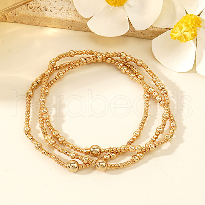 3Pcs CCB Plastic Beads Stretch Bracelets for Women ZW2963-1