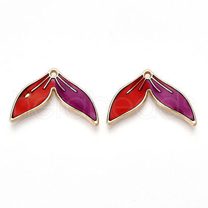 Alloy Enamel Pendants ENAM-T022-20B-1