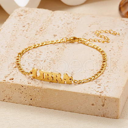 12 Constellations 304 Stainless Steel Link Bracelets WG30A6D-10-1