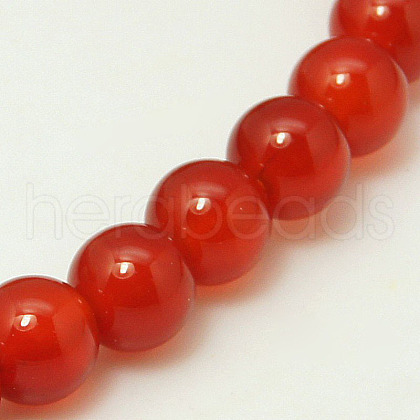 Natural Carnelian Bead Strands X-G-G338-4mm-01-1