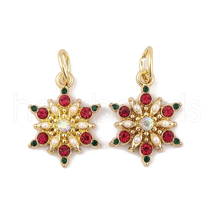Rack Plating Alloy Rhinestone Pendants FIND-C055-09G-1