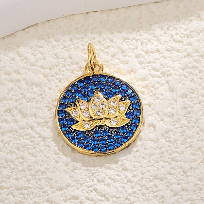 Brass Micro Pave Cubic Zirconia Pendants PW-WG08AFD-01-1