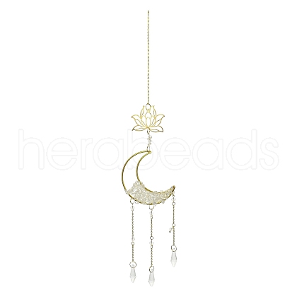 Metal Hanging Suncatchers HJEW-P018-D04-1