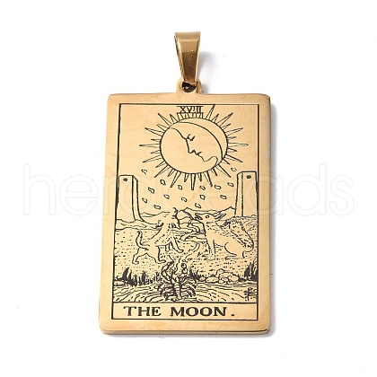 201 Stainless Steel Pendant STAS-B033-01G-18-1