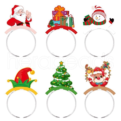 6Pcs Christmas Paper Hairband PW-WGE20A5-01-1