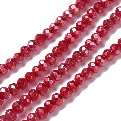 Opaque Glass Beads Strands GLAA-H022-02A-1